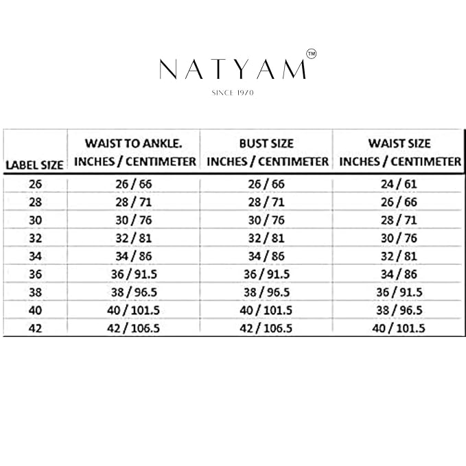 NATYAM Kuchipudi Dance Dress for Girls, Indian Dance Costume, Large Size - Image 3