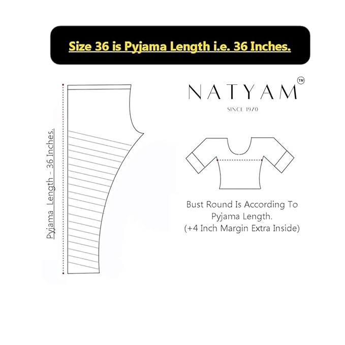 NATYAM Kuchipudi Dance Dress for Girls, Indian Dance Costume, Large Size - Image 4